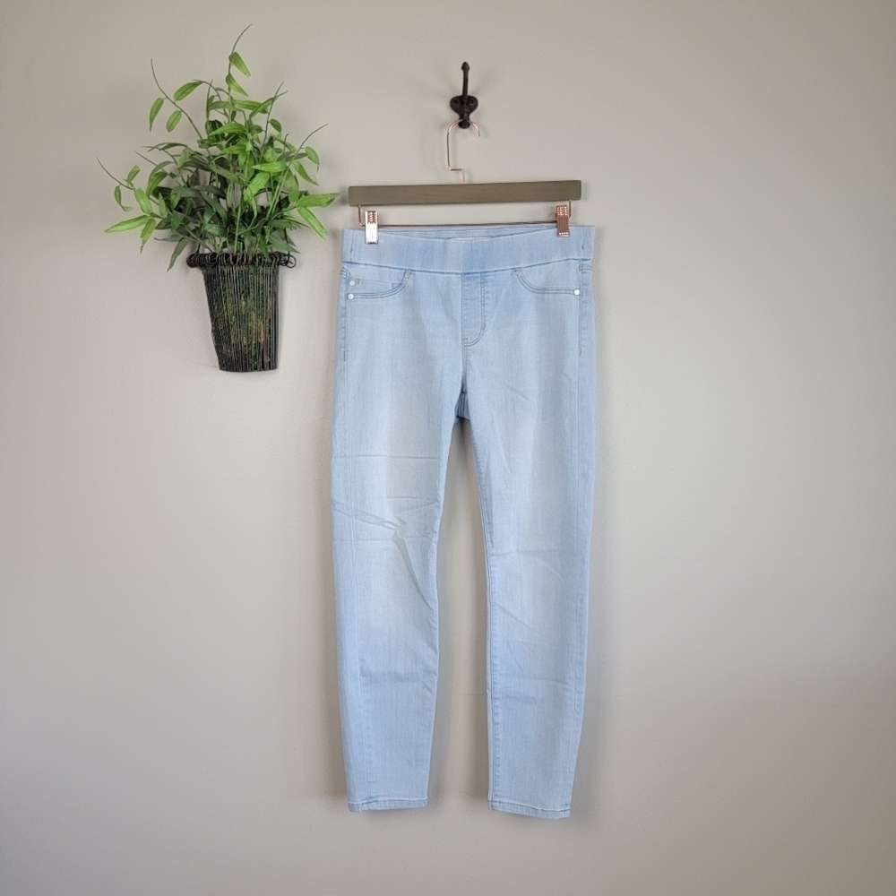 Liverpool 8 Sienna Ankle Legging Light Blue Wash Mid Rise Pull On Skinny Jeans